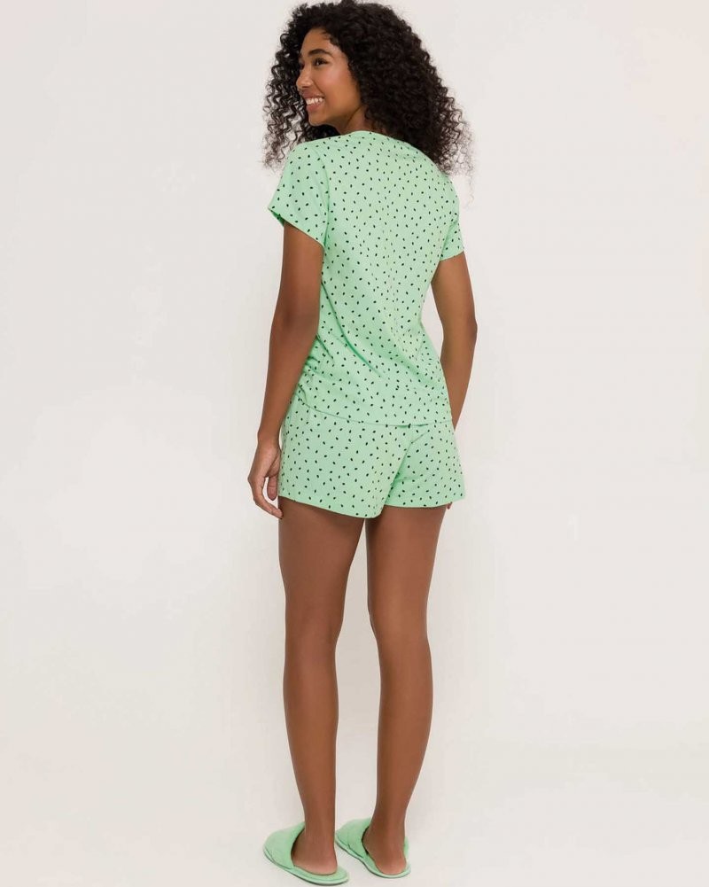 Pijama Feminino Manga Curta com Shorts