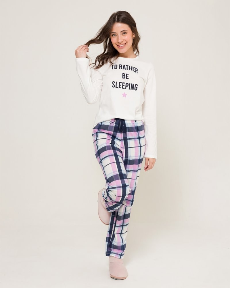 Pijama Feminino Manga Longa com Calça Pijama Feminino Manga Longa com Calça