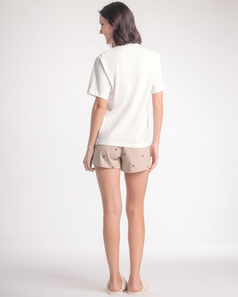 Pijama Feminino Manga Curta com Shorts Pijama Feminino Manga Curta com Shorts