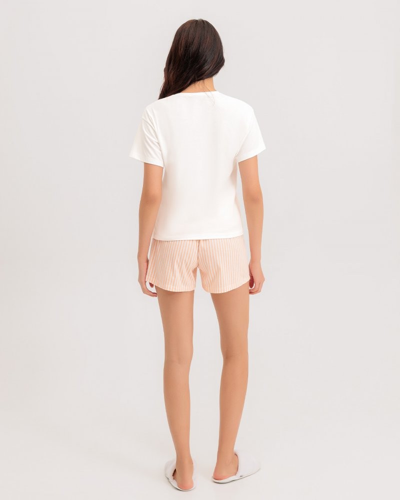Pijama Feminino Manga Curta Com Shorts