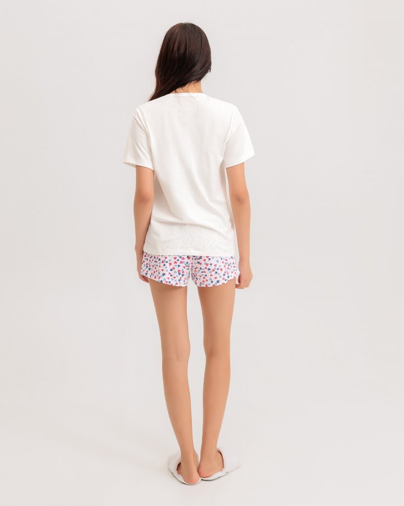 Pijama Feminino Manga Curta Com Shorts