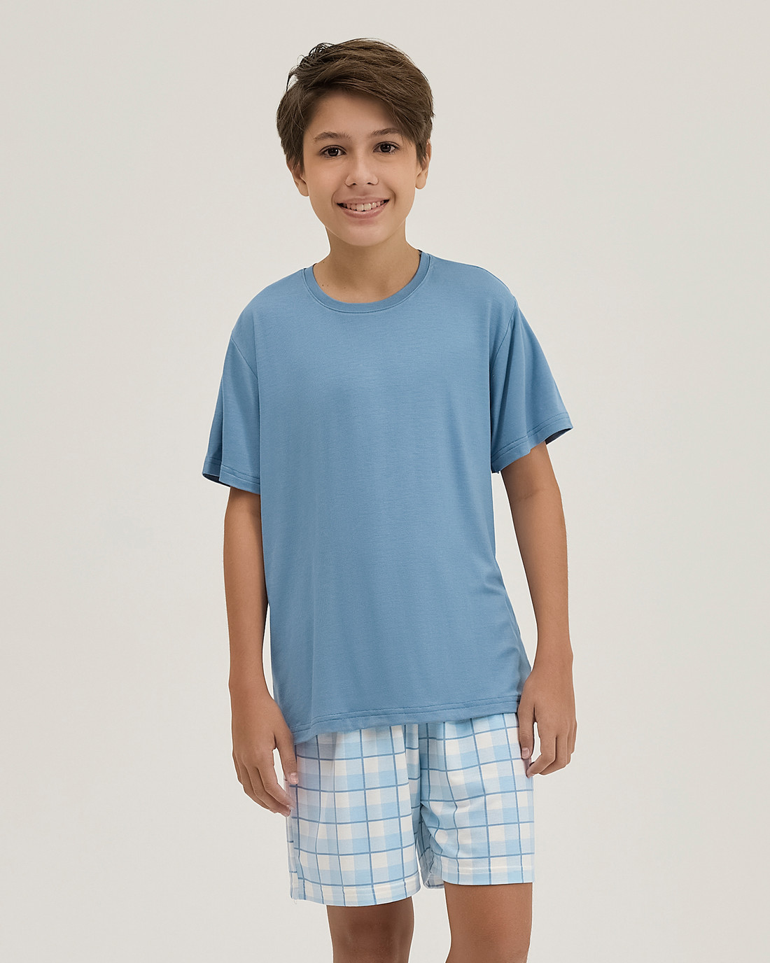 Pijama Masculino Infantil Manga Curta Com Bermuda Pijama Masculino Infantil Manga Curta Com Bermuda