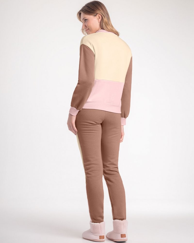 Pijama Feminino Manga Longa com Calça Pijama Feminino Manga Longa com Calça