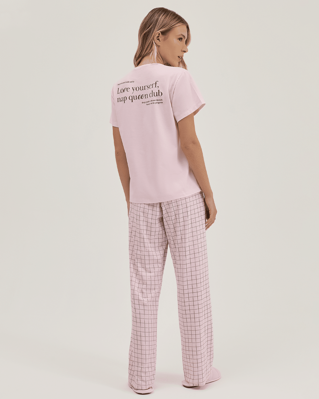 Pijama Feminino Manga Curta Com Calça Pijama Feminino Manga Curta Com Calça