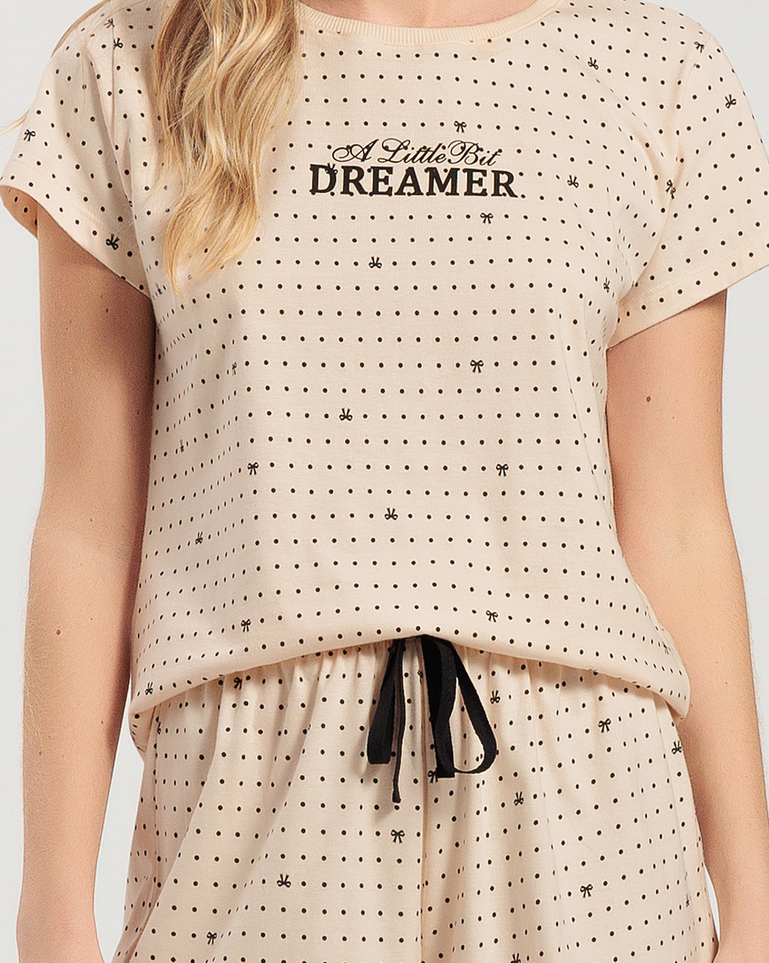 Pijama Feminino Manga Curta Com Shorts