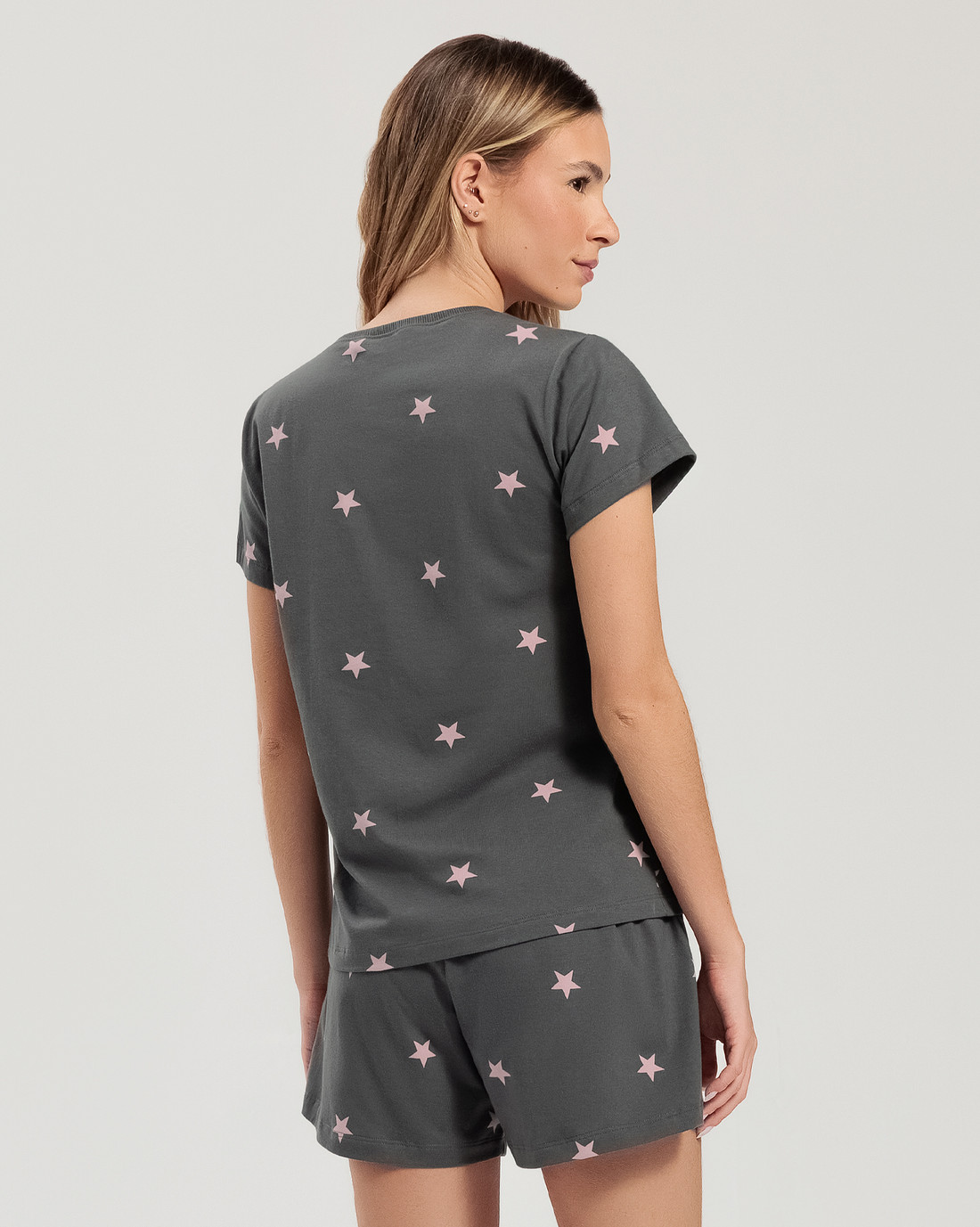 Pijama Feminino Manga Curta Com Shorts Pijama Feminino Manga Curta Com Shorts
