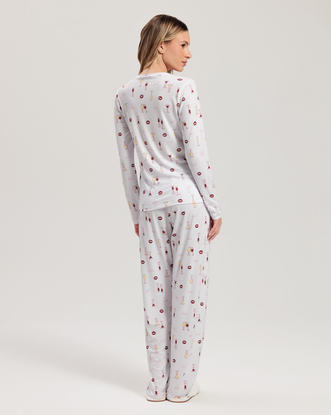 Pijama Feminino Manga Longa com Calça Pijama Feminino Manga Longa com Calça