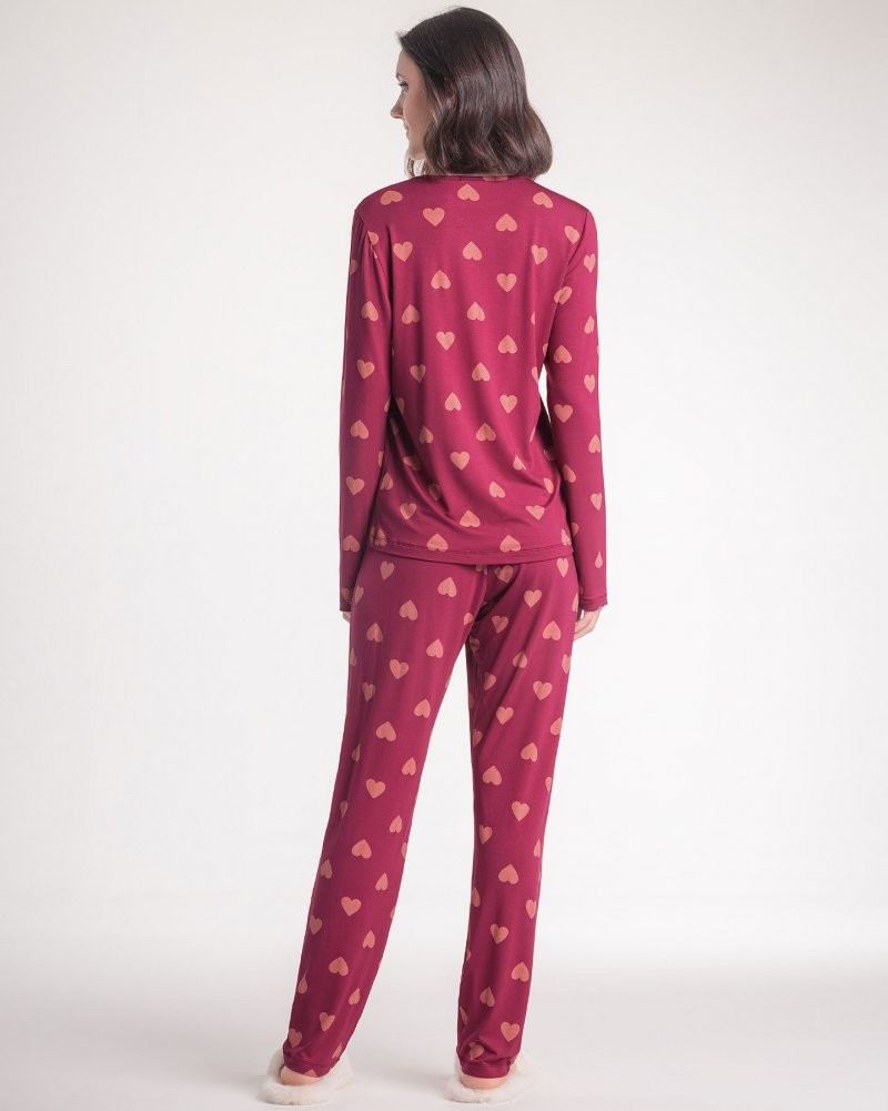 Pijama Feminino Manga Longa com Calça Pijama Feminino Manga Longa com Calça
