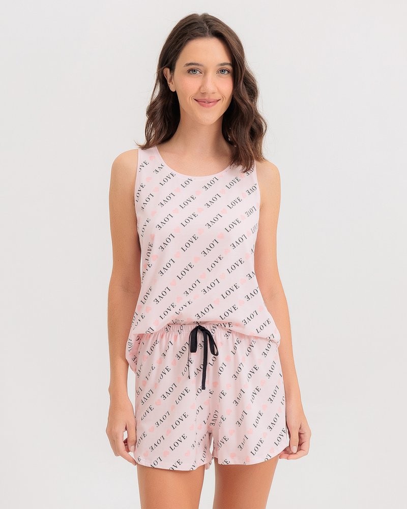 Pijama Feminino Regata Com Shorts