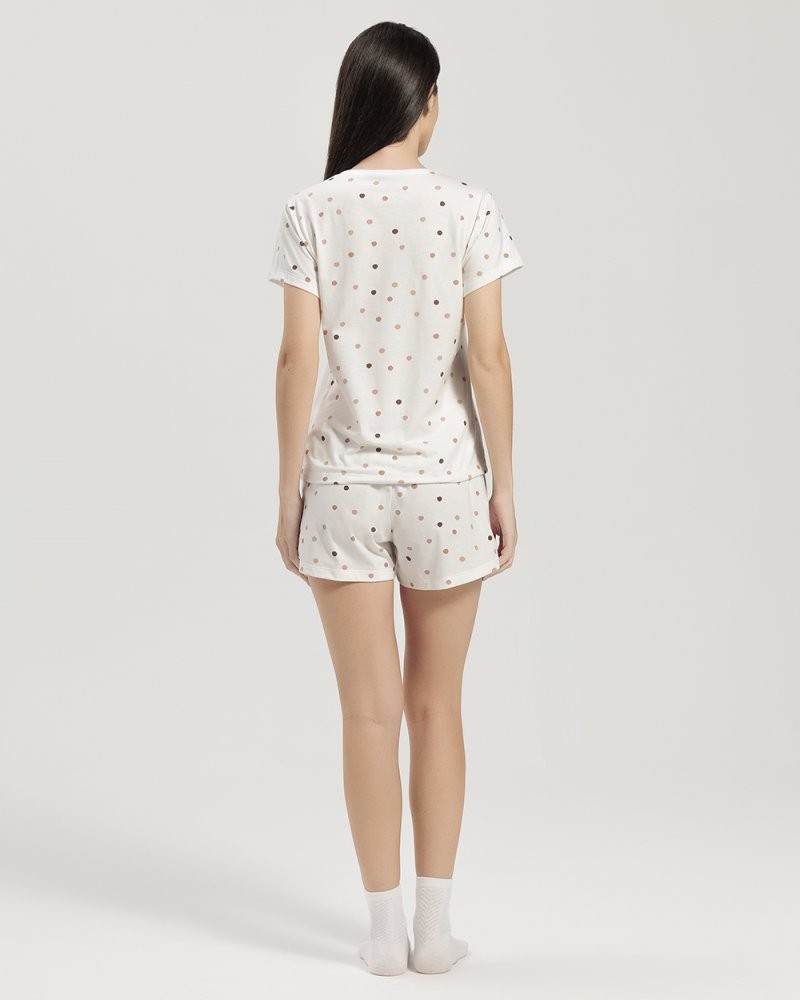 Pijama Feminino Manga Curta com Shorts