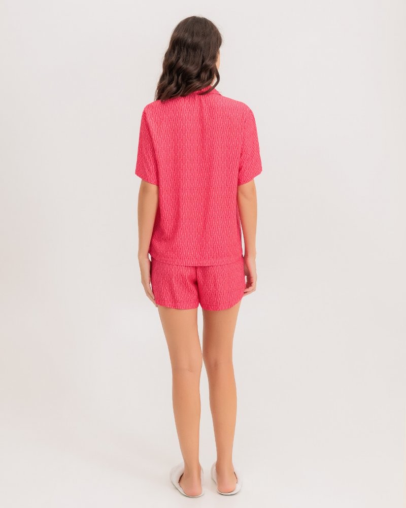 Pijama Feminino Manga Curta Americano Com Shorts