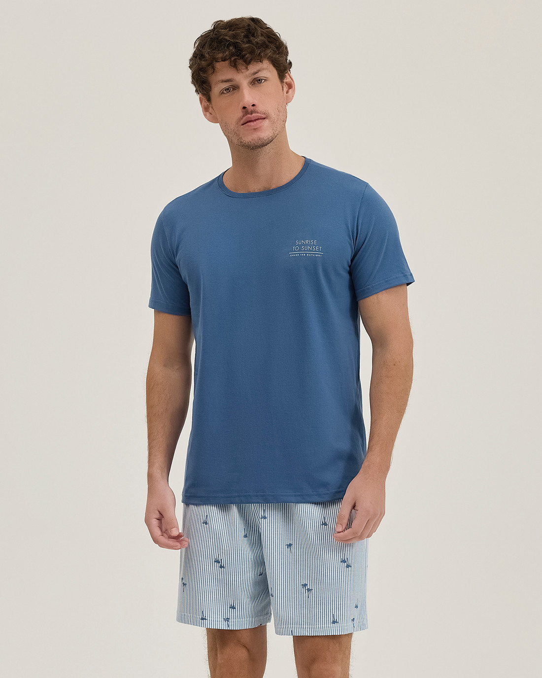Pijama Masculino Manga Curta Com Bermuda Pijama Masculino Manga Curta Com Bermuda