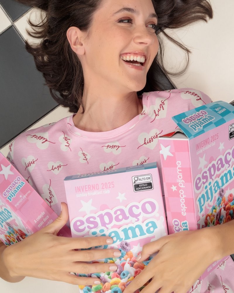 Pijama Feminino Manga Curta Com Shorts