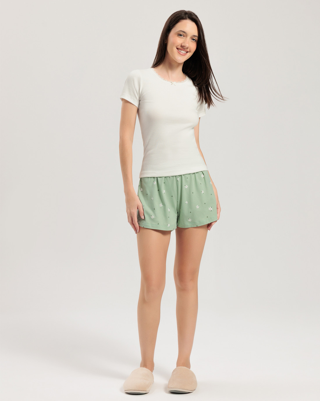 Pijama Feminino Manga Curta Com Shorts Pijama Feminino Manga Curta Com Shorts