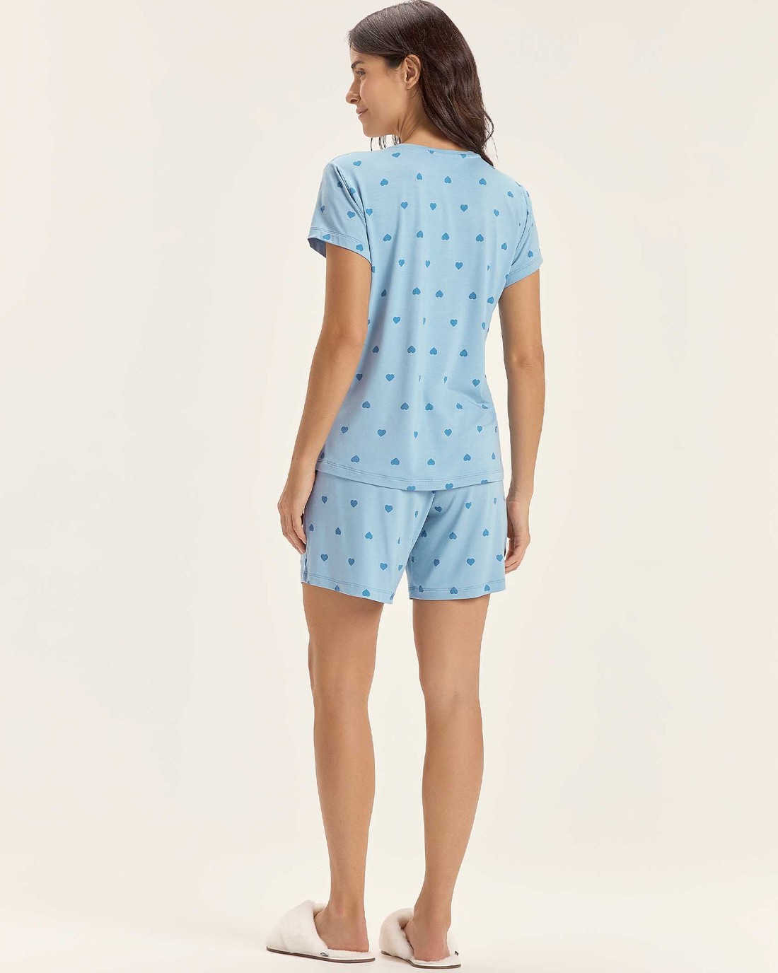 Pijama Feminino Manga Curta Com Shorts Pijama Feminino Manga Curta Com Shorts