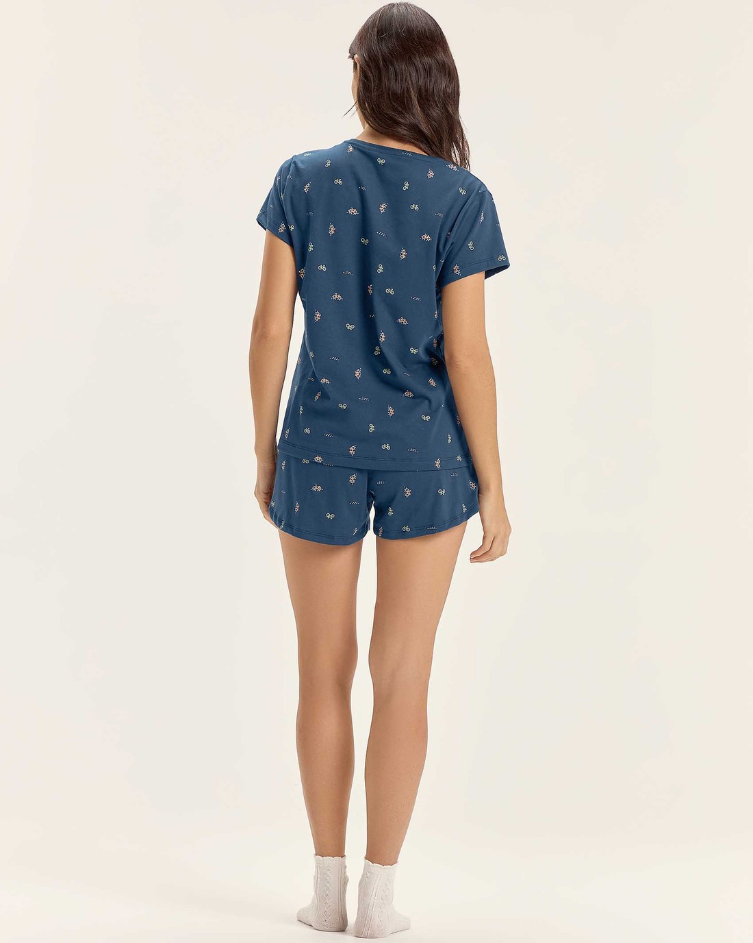 Pijama Feminino Manga Curta Com Shorts Pijama Feminino Manga Curta Com Shorts