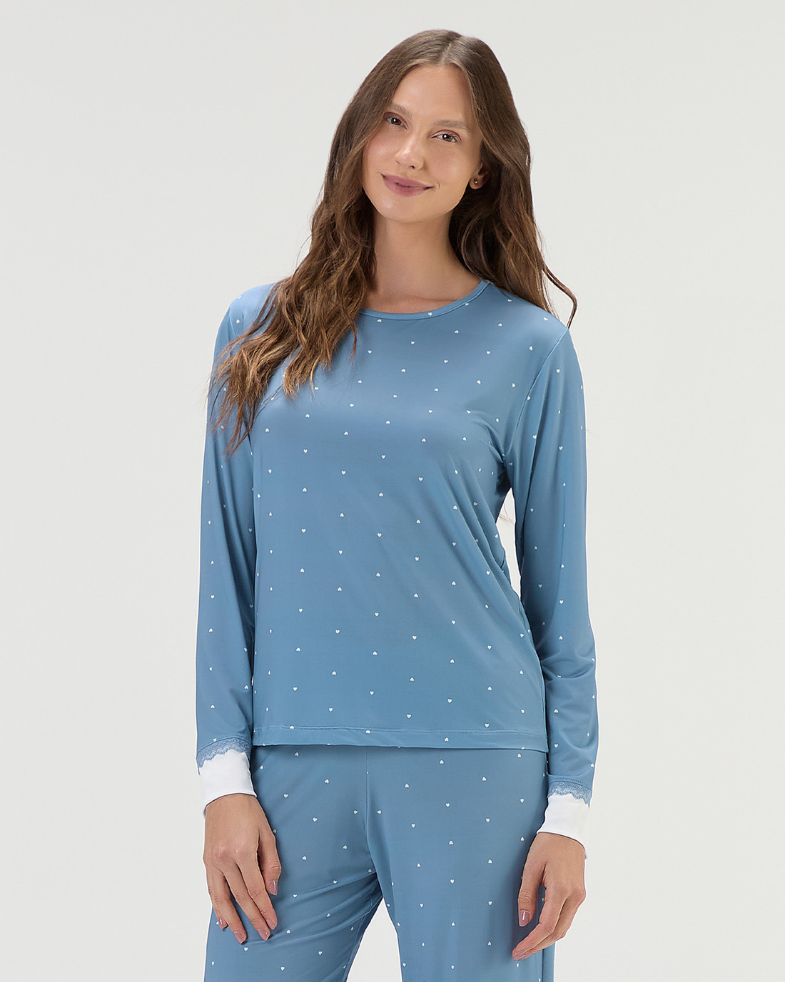 Pijama Feminino Manga Longa Com Calça Pijama Feminino Manga Longa Com Calça
