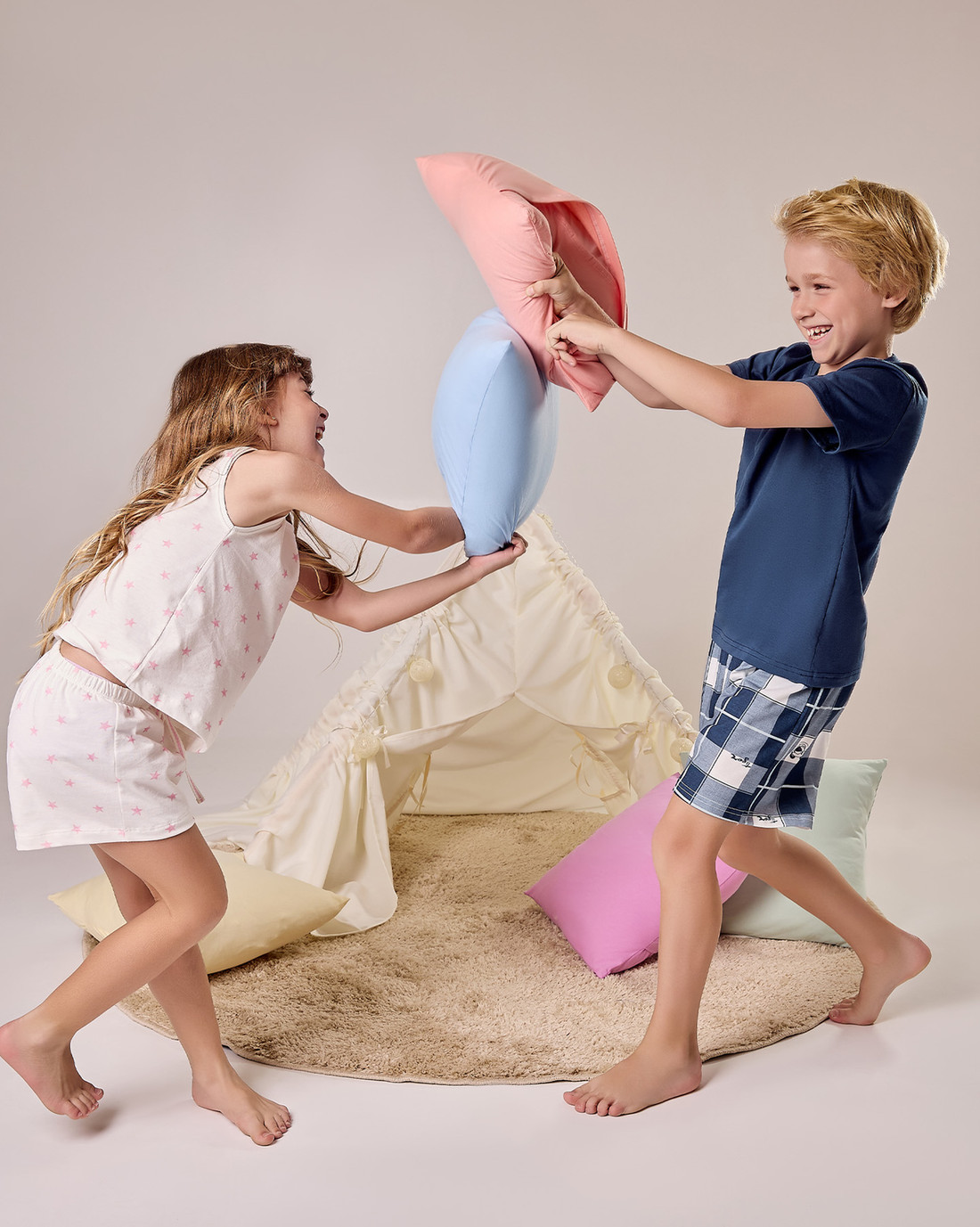 Pijama Feminino Infantil Regata Com Shorts Pijama Feminino Infantil Regata Com Shorts