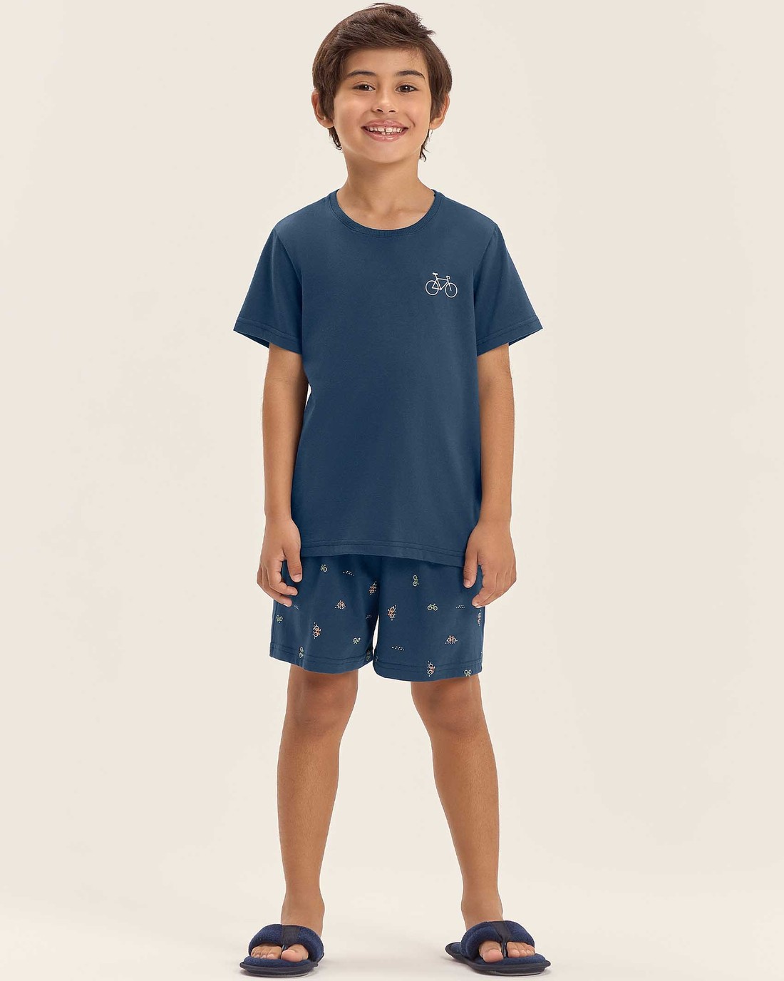 Pijama Masculino Infantil Manga Curta Com Bermuda Pijama Masculino Infantil Manga Curta Com Bermuda