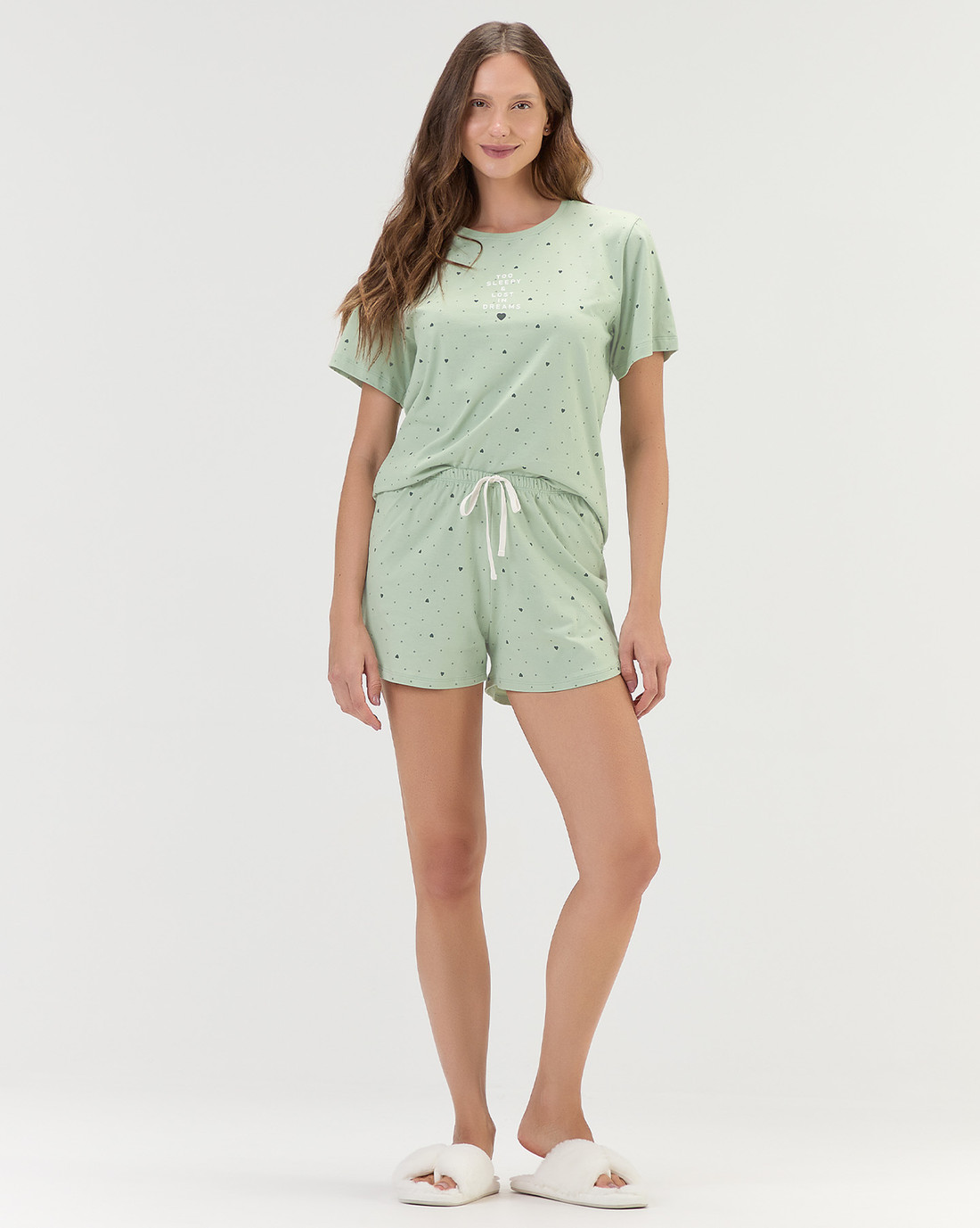Pijama Feminino Manga Curta Com Shorts Pijama Feminino Manga Curta Com Shorts