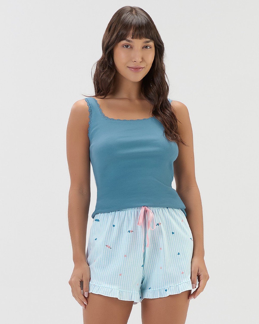 Pijama Feminino Regata Com Shorts Pijama Feminino Regata Com Shorts