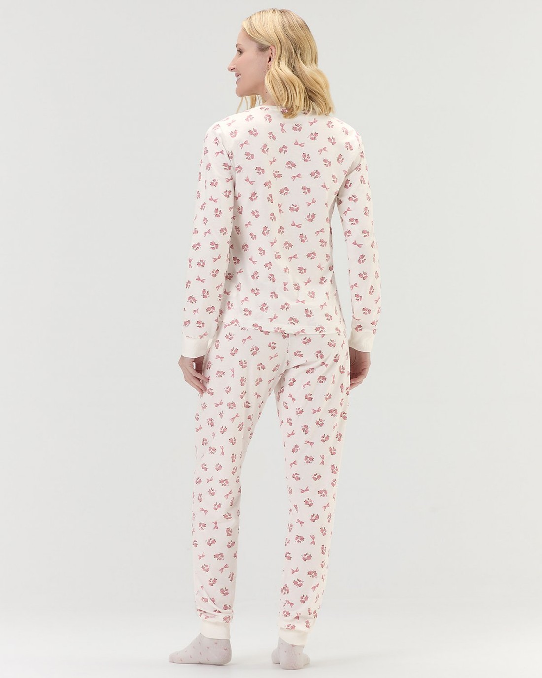 Pijama Feminino Manga Longa Com Calça Pijama Feminino Manga Longa Com Calça