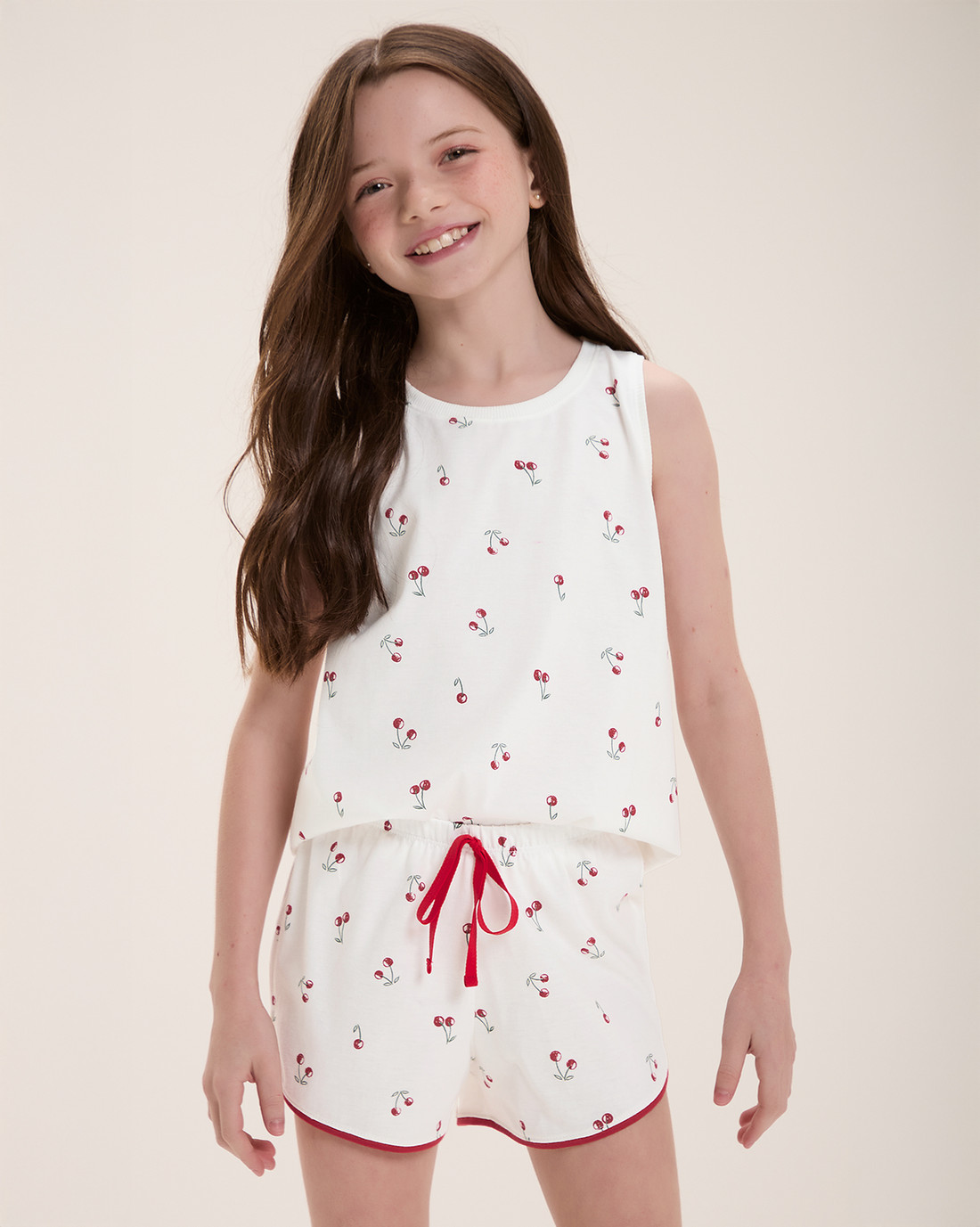 Pijama Feminino Infantil Regata Com Shorts Pijama Feminino Infantil Regata Com Shorts