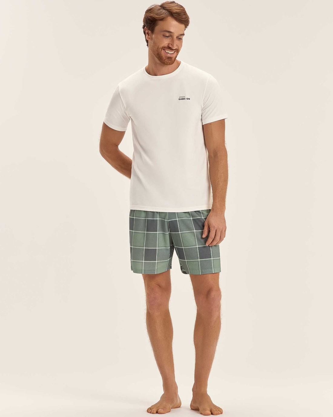 Pijama Masculino Manga Curta Com Bermuda Pijama Masculino Manga Curta Com Bermuda