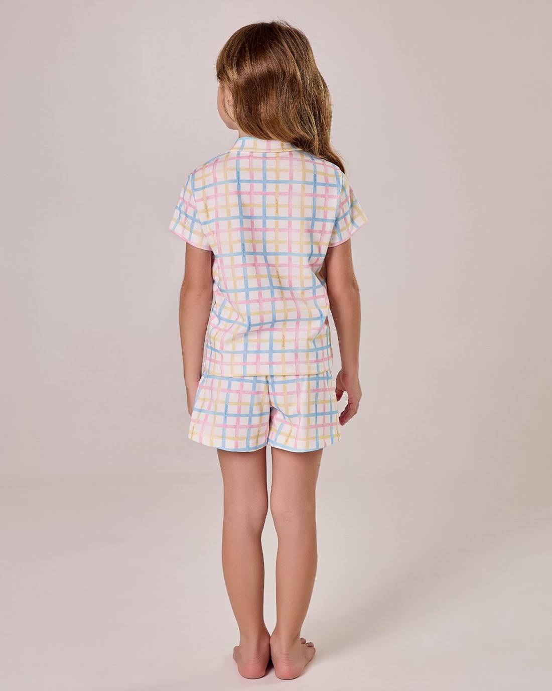 Pijama Feminino Infantil Manga Curta  Americano Com Shorts