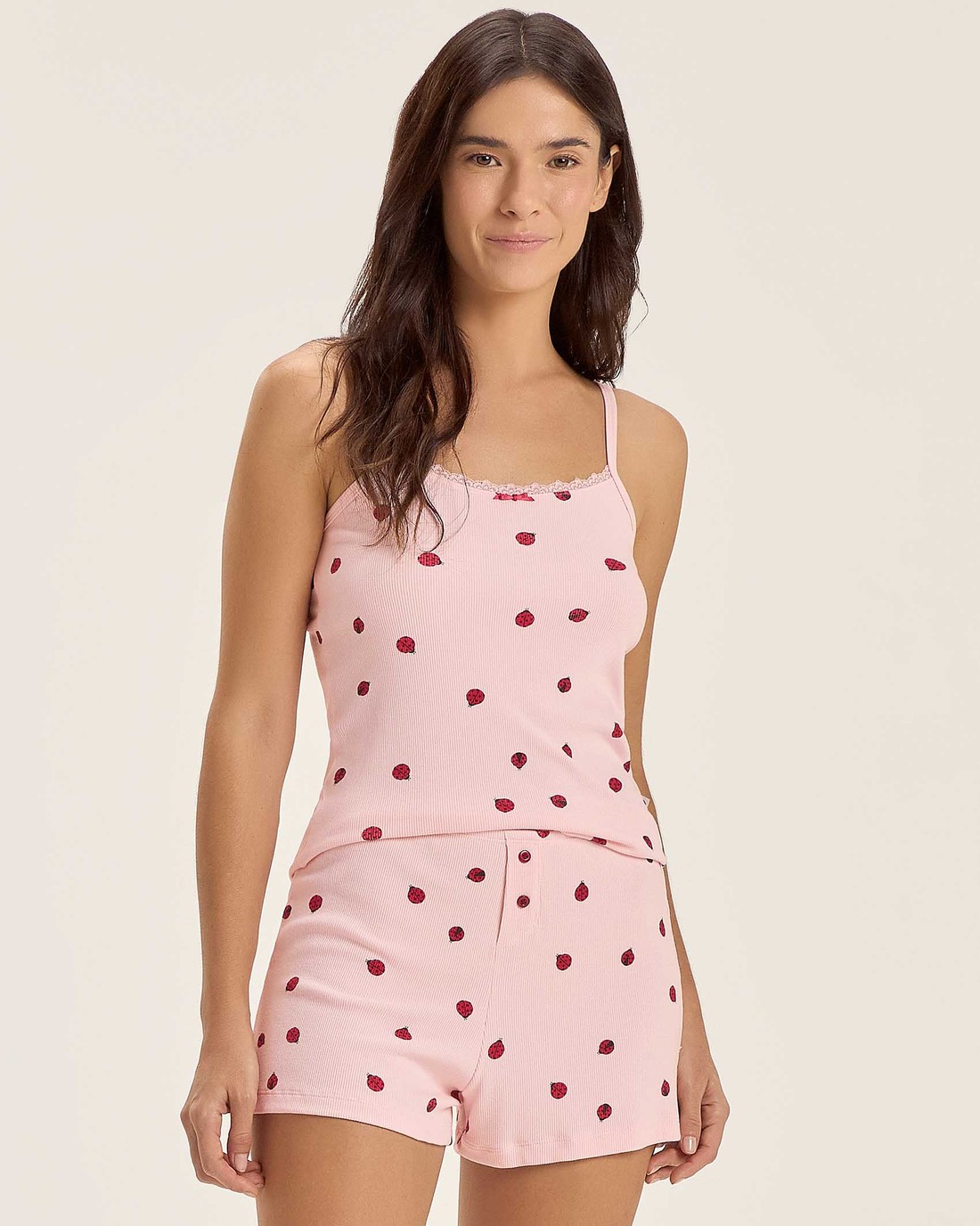 Pijama Feminino Alça Com Shorts
