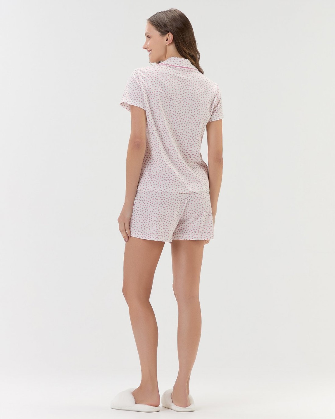 Pijama Feminino Manga Curta Americano com Shorts