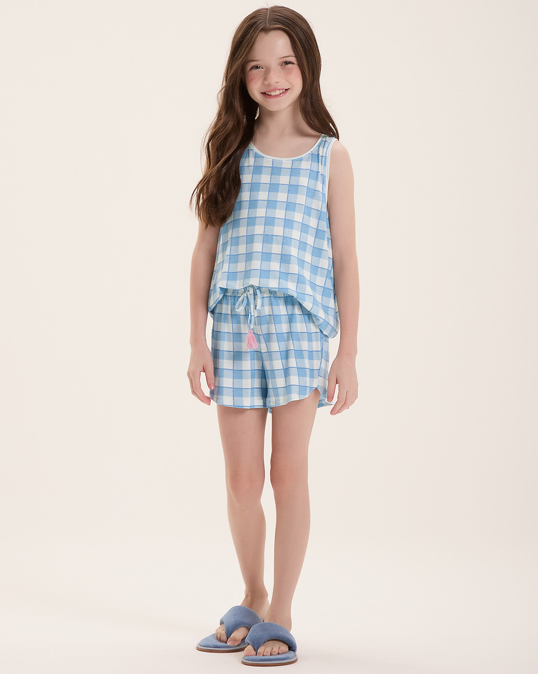 Pijama Infantil Feminino Regata Com Shorts