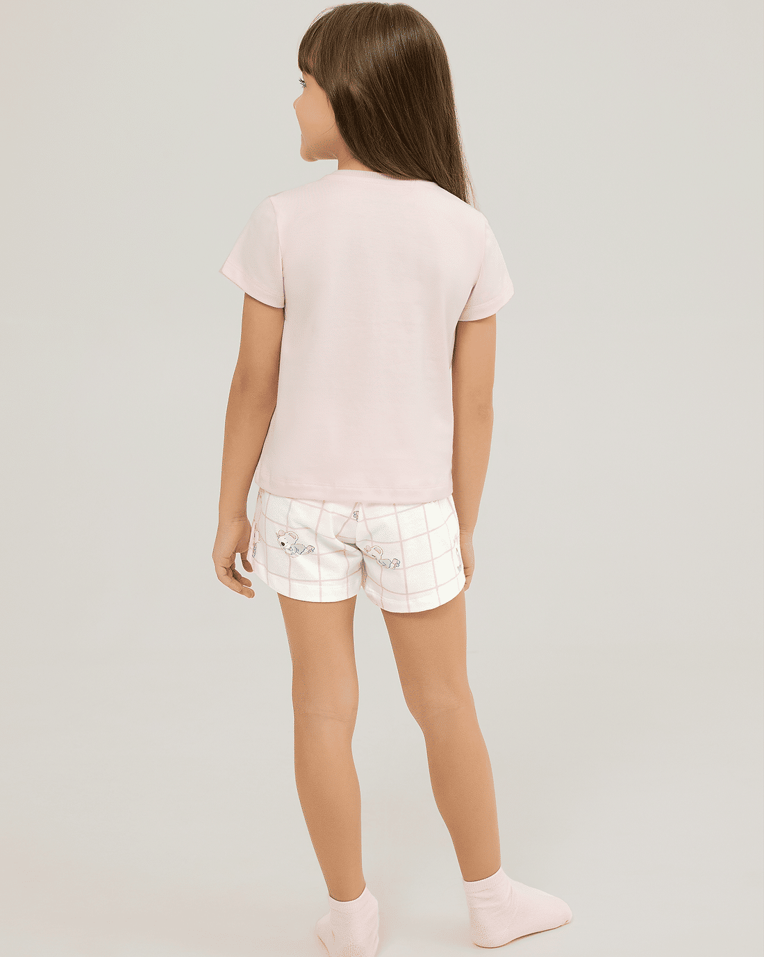Pijama Feminino Infantil Manga Curta Com Short Pijama Feminino Infantil Manga Curta Com Short
