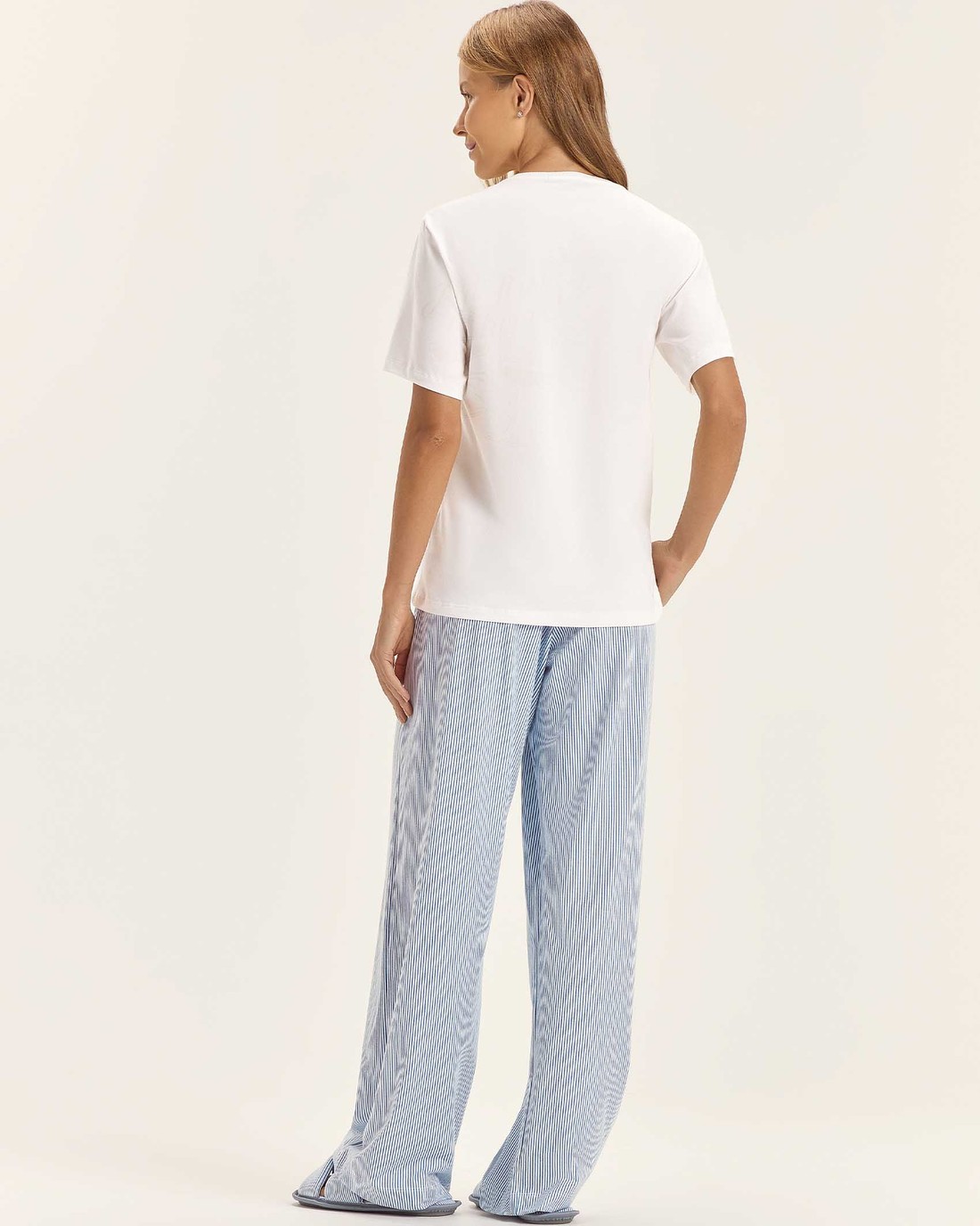 Pijama Feminino Manga Curta Com Calça Pijama Feminino Manga Curta Com Calça
