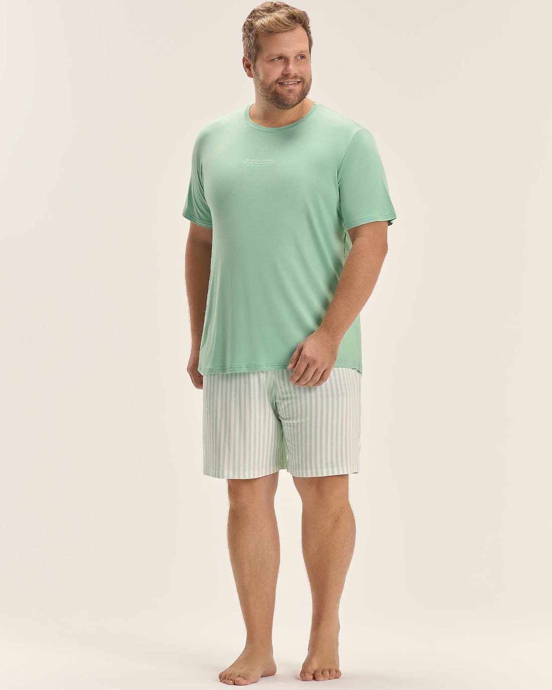 Pijama Masculino Plus Size Manga Curta Com Bermuda Pijama Masculino Plus Size Manga Curta Com Bermuda