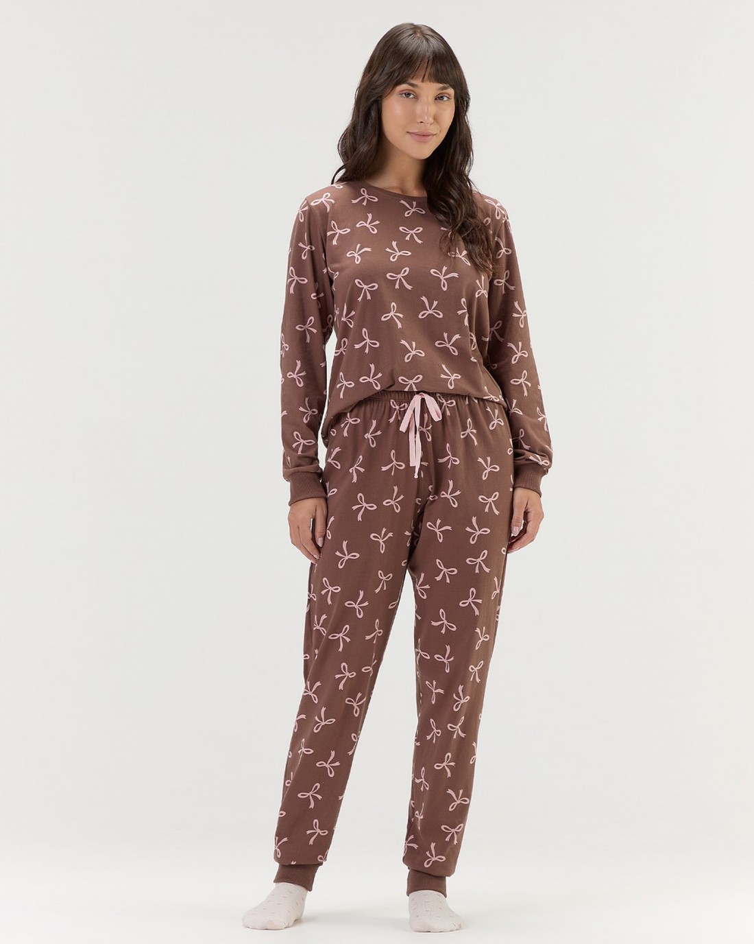 Pijama Feminino Manga Longa Com Calça Pijama Feminino Manga Longa Com Calça