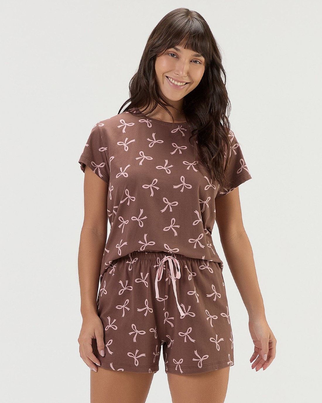 Pijama Feminino Manga Curta Com Shorts Pijama Feminino Manga Curta Com Shorts