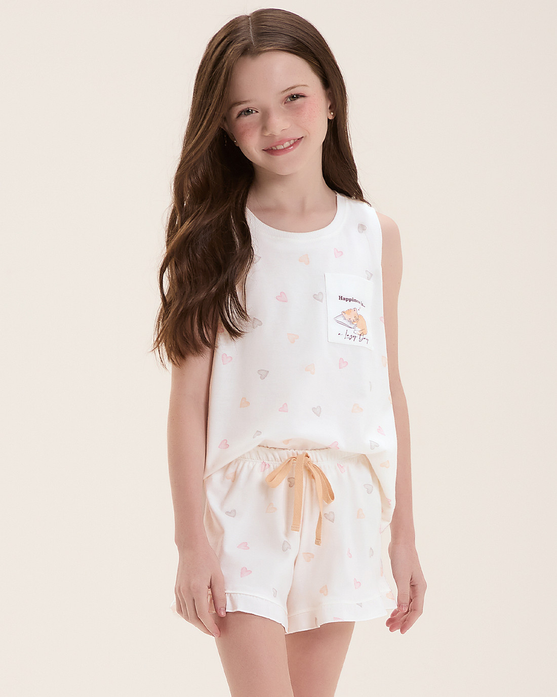 Pijama Infantil Feminino Regata Com Shorts Pijama Infantil Feminino Regata Com Shorts