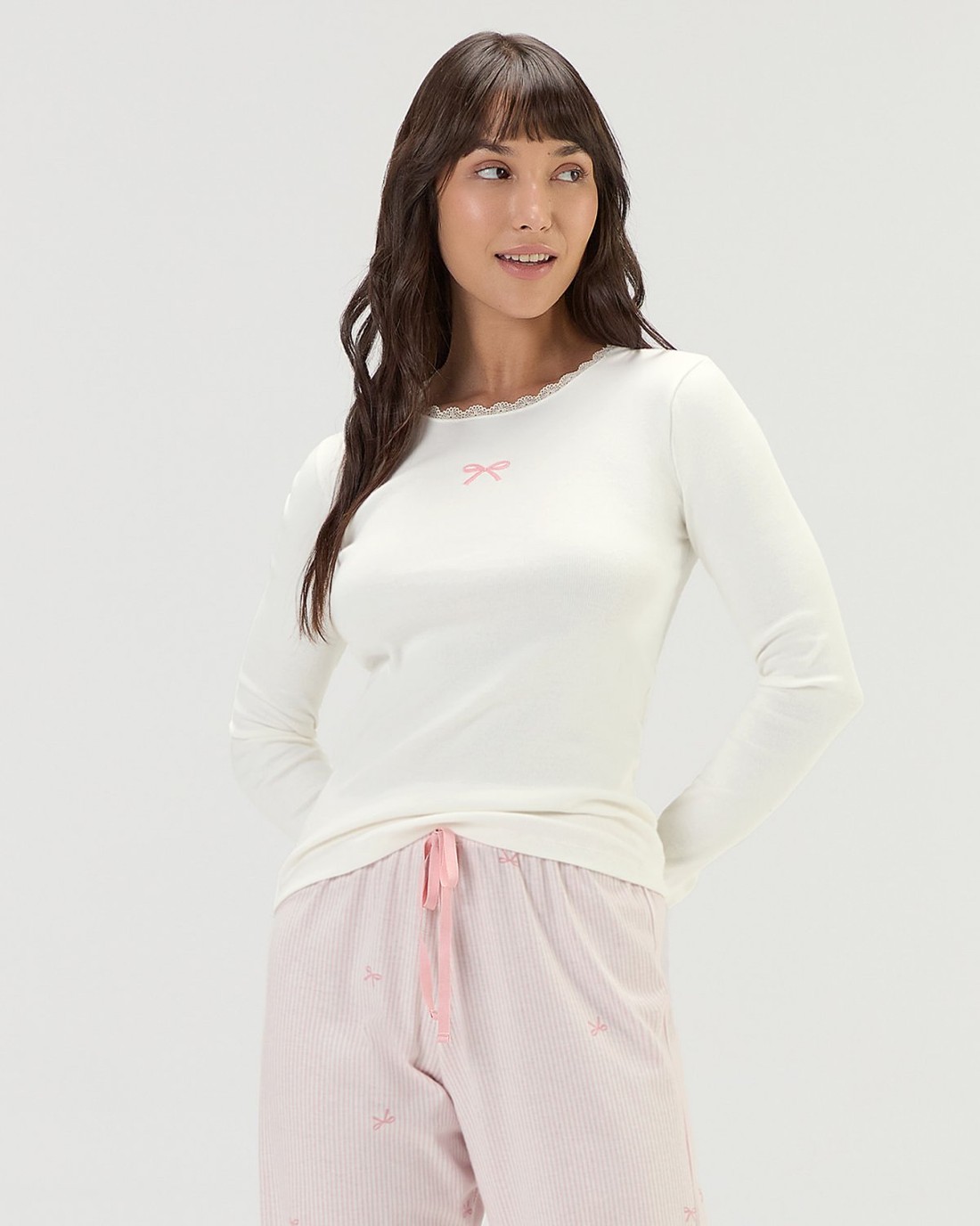 Pijama Feminino Manga Longa Com Calça Pijama Feminino Manga Longa Com Calça