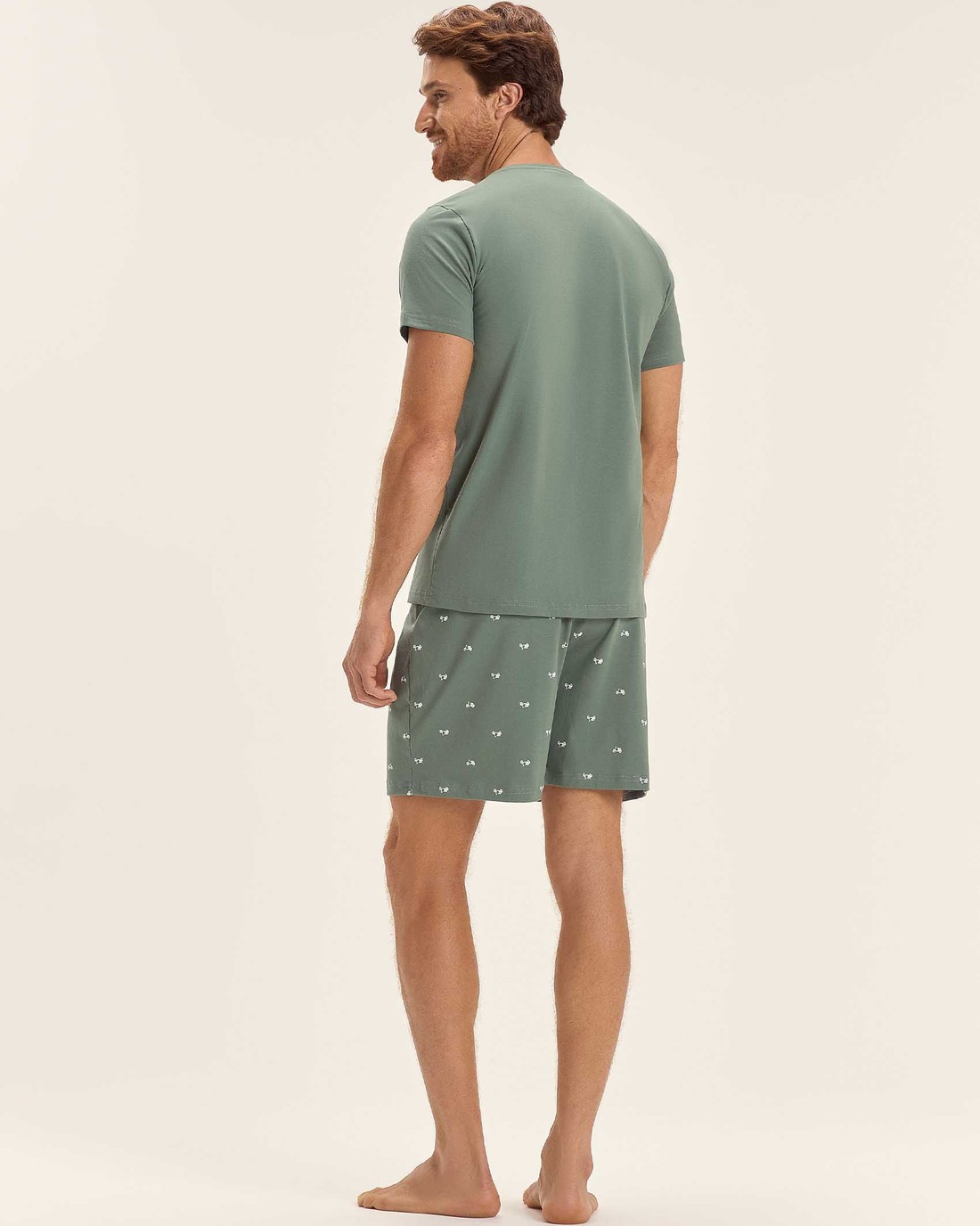 Pijama Masculino Manga Curta Com Bermuda Pijama Masculino Manga Curta Com Bermuda