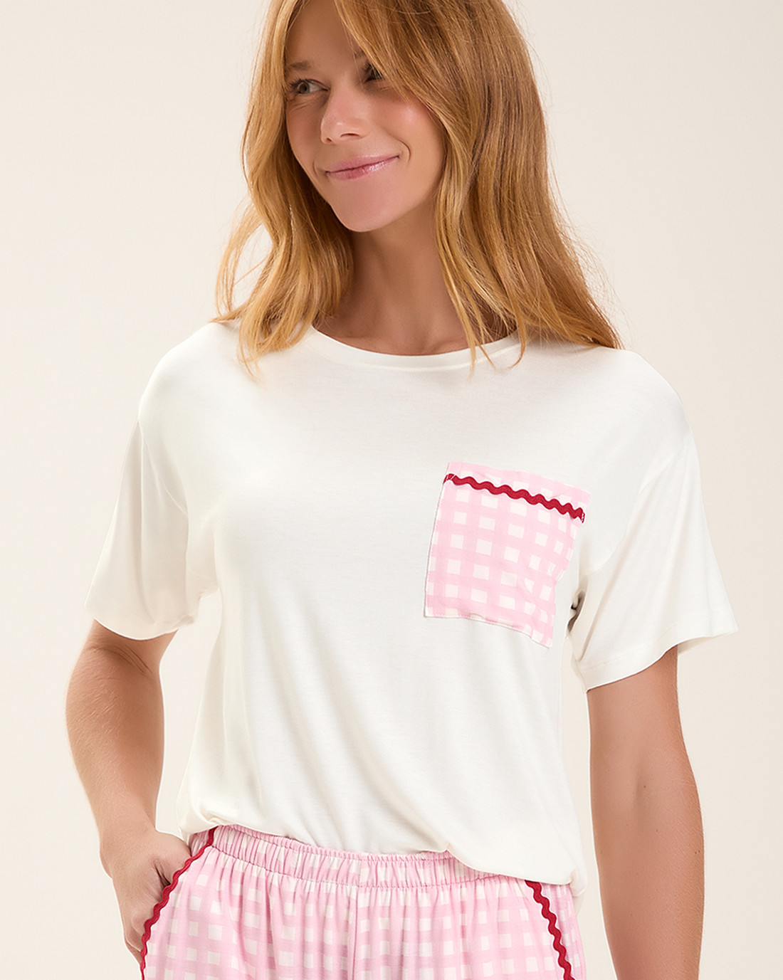 Pijama Feminino Manga Curta Com Shorts