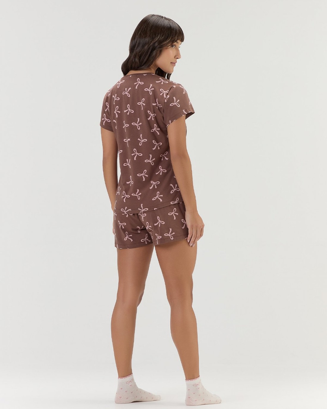 Pijama Feminino Manga Curta Com Shorts Pijama Feminino Manga Curta Com Shorts