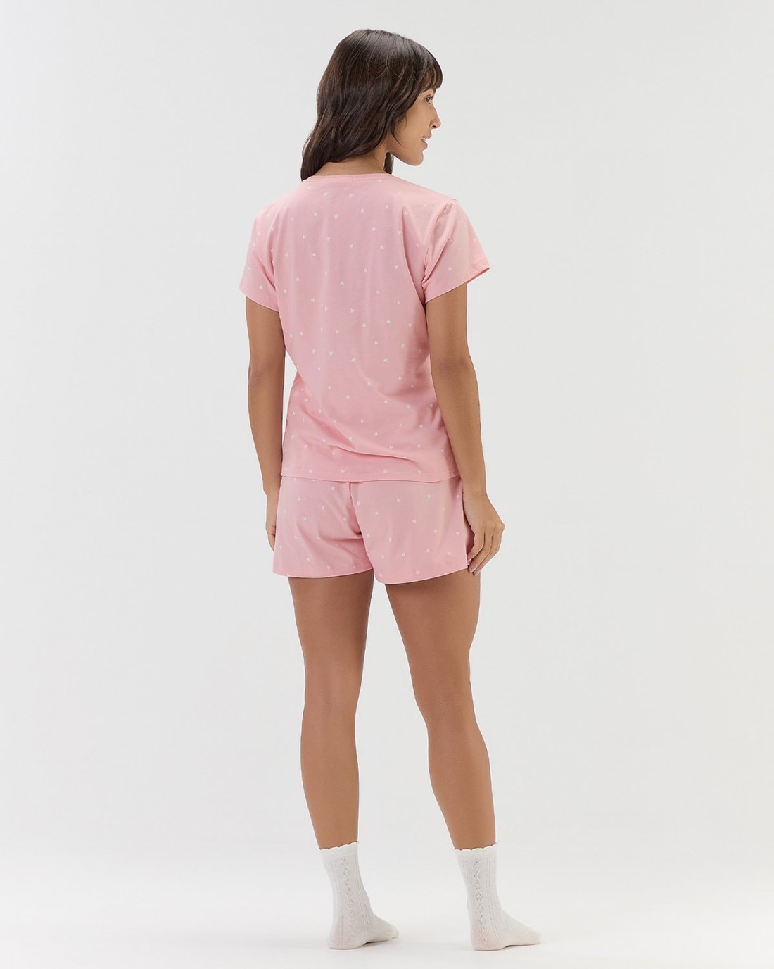 Pijama Feminino Manga Curta com Shorts