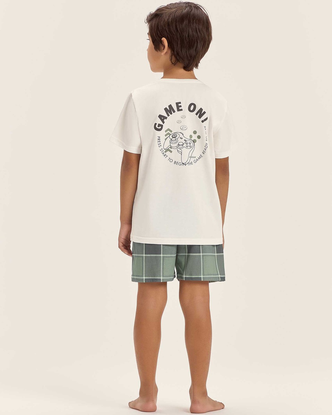 Pijama Masculino Infantil Manga Curta Com Bermuda Pijama Masculino Infantil Manga Curta Com Bermuda