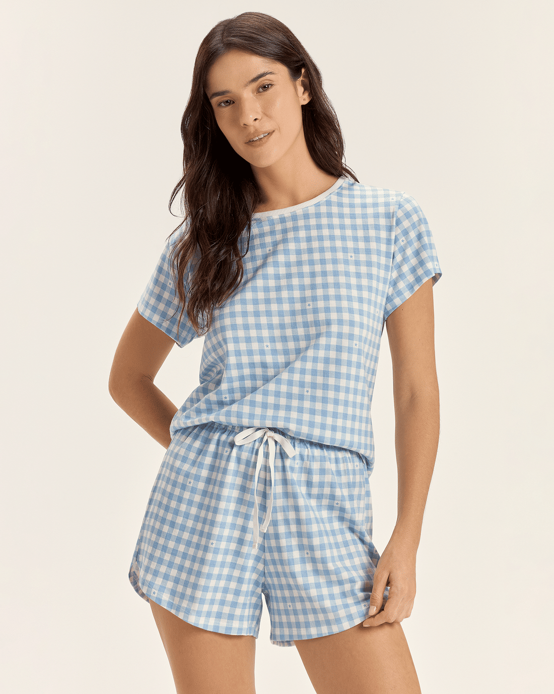 Pijama Feminino Manga Curta Com Shorts Pijama Feminino Manga Curta Com Shorts