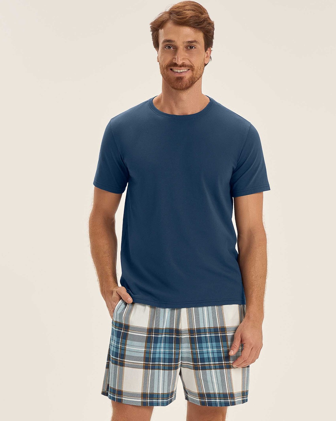 Pijama Masculino Manga Curta Com Bermuda Pijama Masculino Manga Curta Com Bermuda