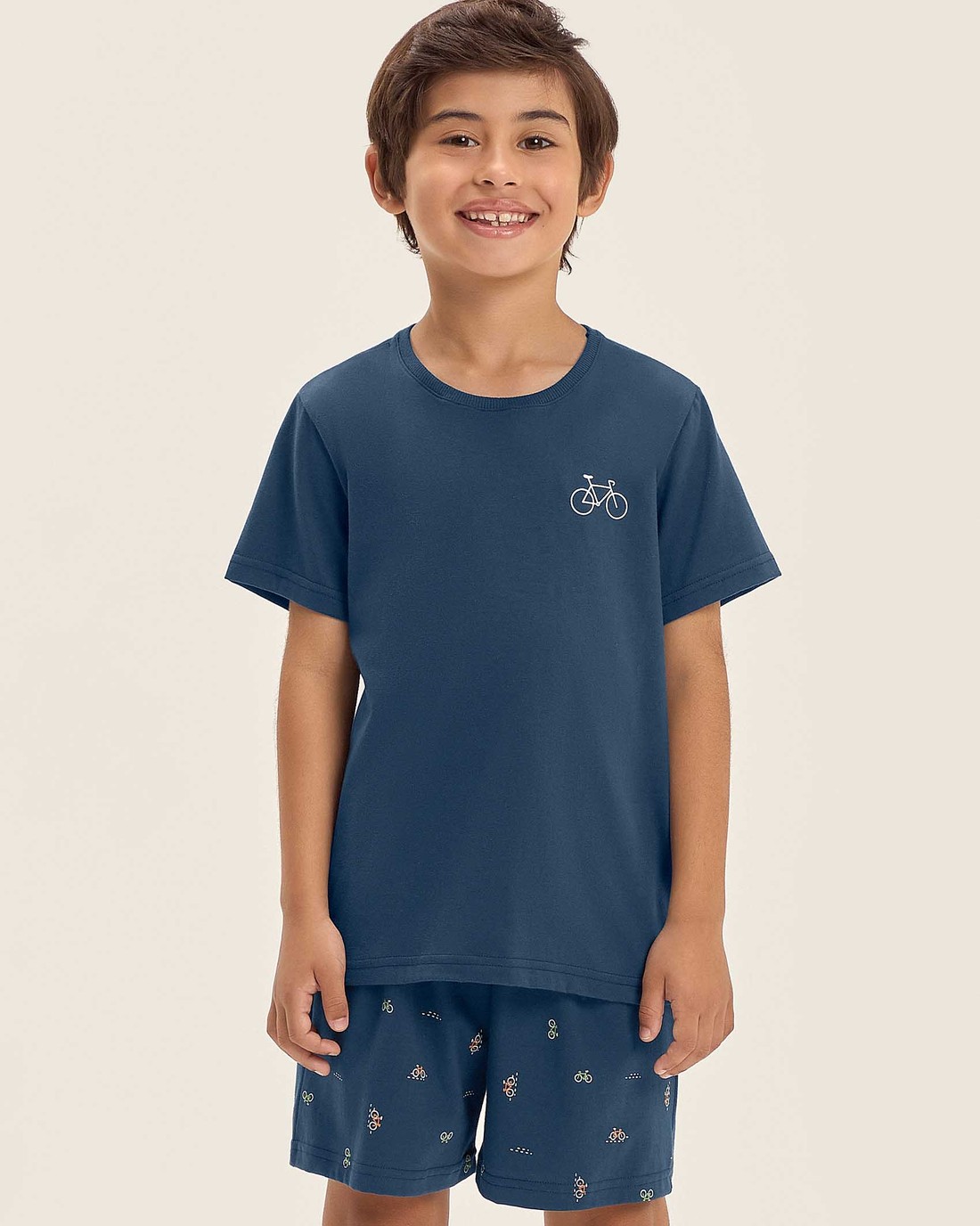 Pijama Masculino Infantil Manga Curta Com Bermuda Pijama Masculino Infantil Manga Curta Com Bermuda