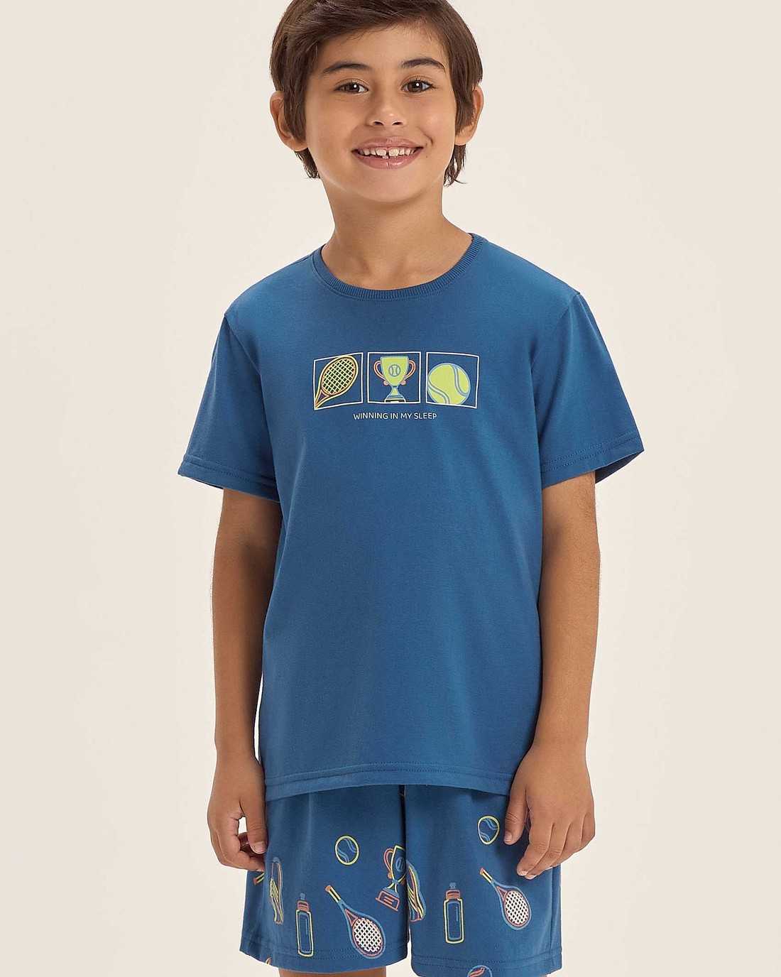 Pijama Masculino Infantil Manga Curta Com Bermuda Pijama Masculino Infantil Manga Curta Com Bermuda