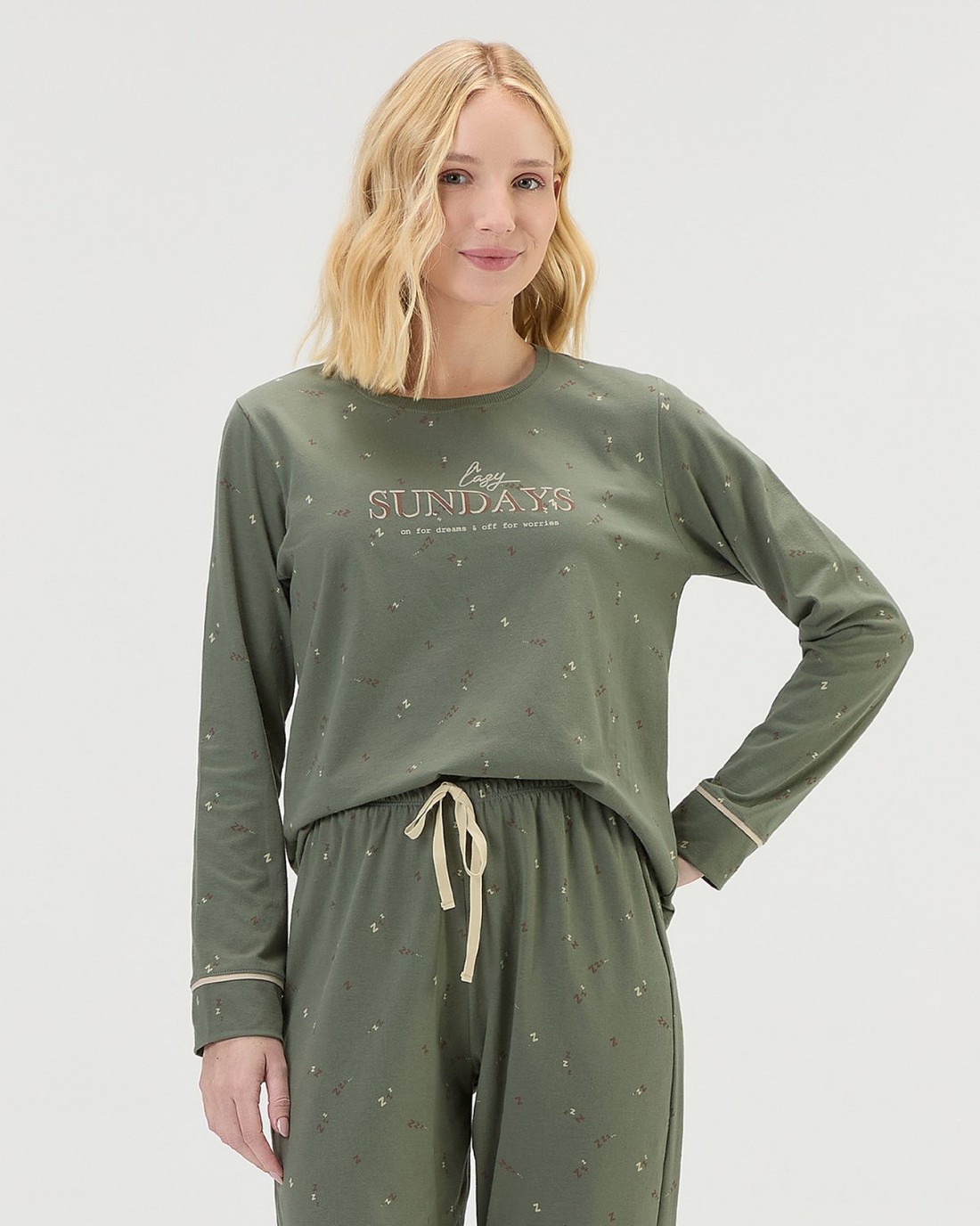 Pijama Feminino Manga Longa Com Calça Pijama Feminino Manga Longa Com Calça