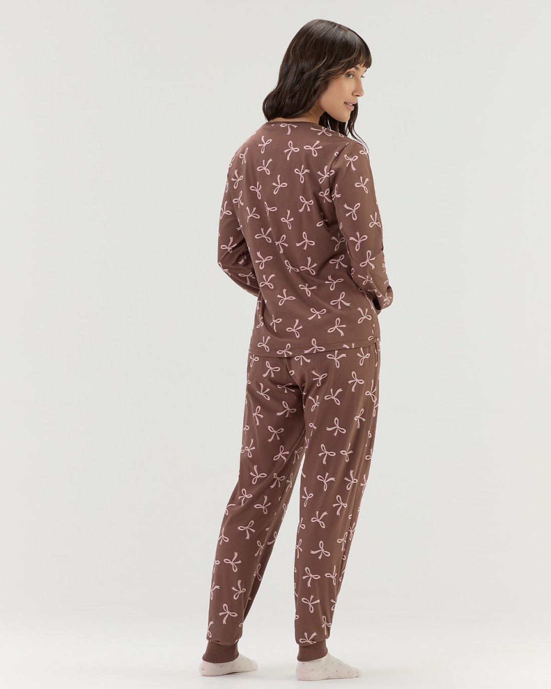 Pijama Feminino Manga Longa Com Calça Pijama Feminino Manga Longa Com Calça